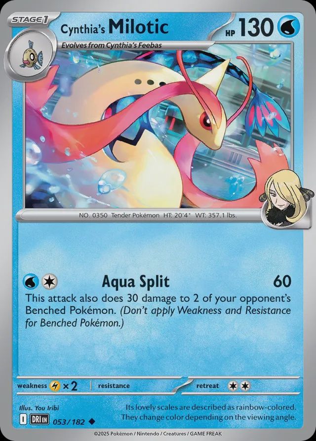 Cynthia&#39;s Milotic - Scarlet &amp; Violet Destined rivals 053/182, Fini: Normal