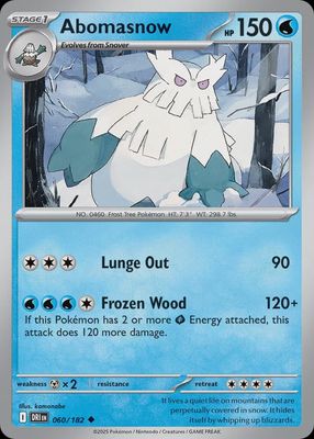 Abomasnow  060/182 - Normal - Scarlet &amp; Violet : Destined Rivals