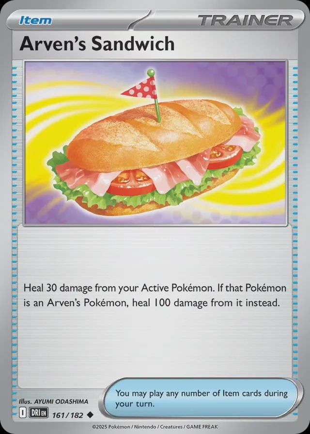 Arven&#39;s Sandwich  161/182 - Normal - Scarlet &amp; Violet : Destined Rivals, Qualité: Near Mint