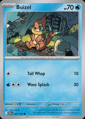 Buizel  057/182 - Reverse Holofoil - Scarlet &amp; Violet : Destined Rivals