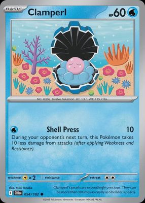 Clamperl  054/182 - Normal - Scarlet &amp; Violet : Destined Rivals