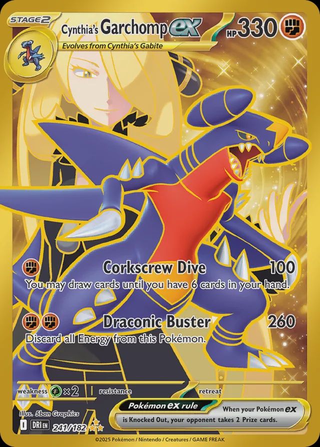 Cynthia&#39;s Garchomp EX 241/182 - Holofoil - Scarlet &amp; Violet : Destined Rivals, Qualité: Near Mint
