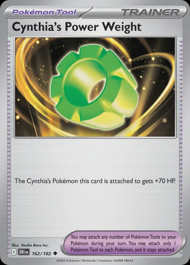 Cynthia&#39;s Power Weight  162/182 - Reverse Holofoil - Scarlet &amp; Violet : Destined Rivals, Qualité: Near Mint
