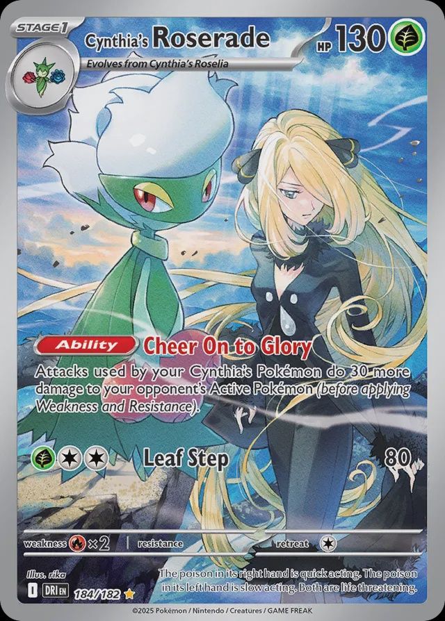 Cynthia&#39;s Roserade  184/182 - Holofoil - Scarlet &amp; Violet : Destined Rivals, Qualité: Near Mint