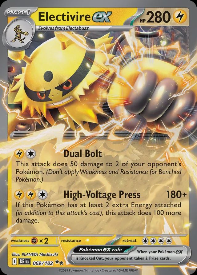 Electivire EX  069/182 - Holofoil - Scarlet &amp; Violet : Destined Rivals, Qualité: Near Mint