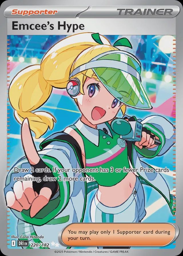 Emcee&#39;s Hype  220/182 - Holofoil - Scarlet &amp; Violet : Destined Rivals, Qualité: Near Mint