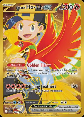Ethan&#39;s Ho-oh ex  239/182 - Holofoil - Scarlet &amp; Violet : Destined Rivals
