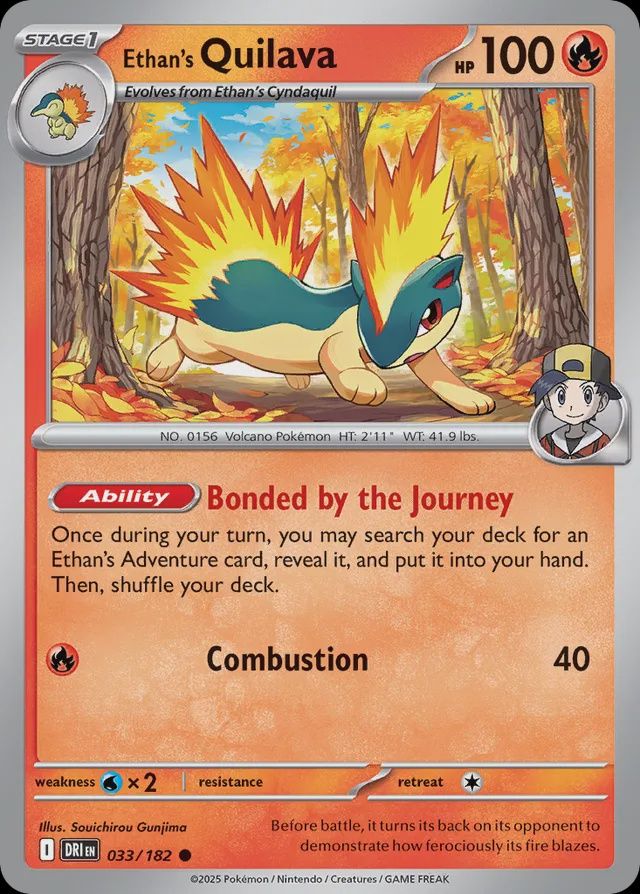 Ethan&#39;s Quilava  033/182 - Reverse Holofoil - Scarlet &amp; Violet : Destined Rivals, Qualité: Near Mint