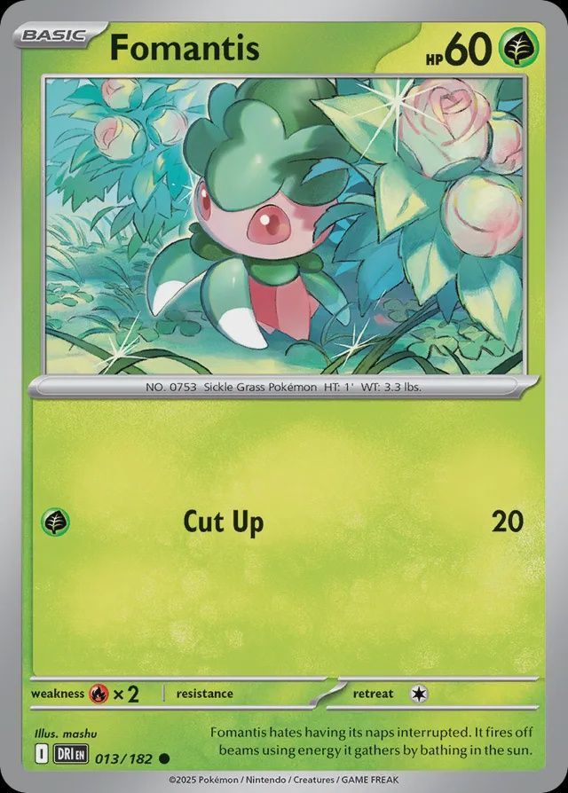 Fomantis  013/182 - Normal - Scarlet &amp; Violet : Destined Rivals, Qualité: Near Mint