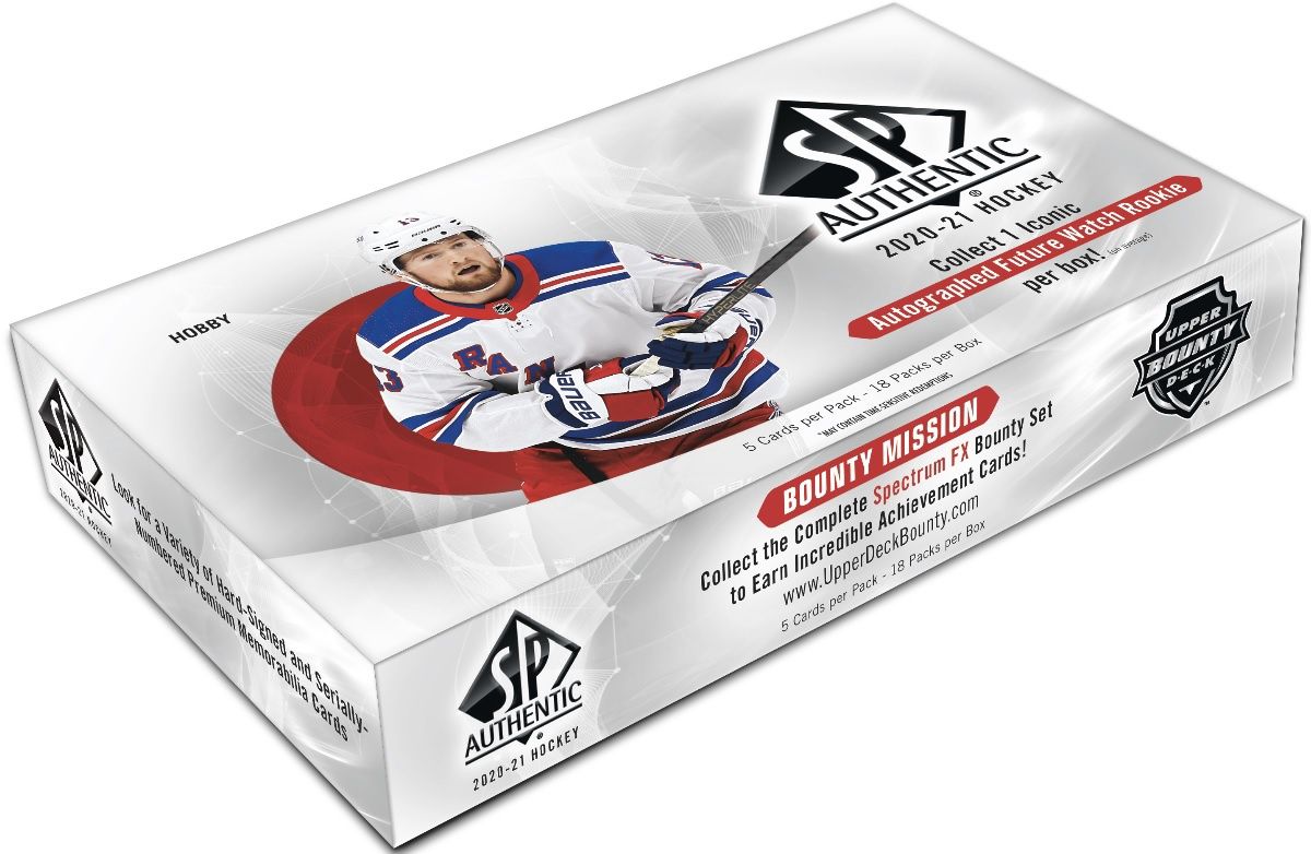 UD 2020-21 SP Authentic Hockey Hobby, Format D'emballage: Boite (18 Paquets)