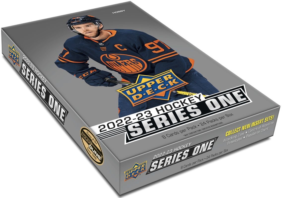UD 2022-23 Hockey Series 1 Hobby, Format D'emballage: Boite (24 Paquets)