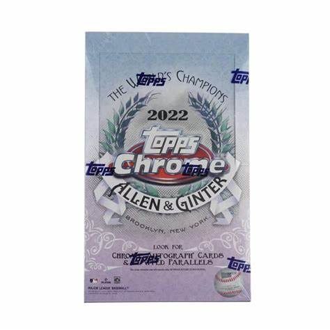 Topps Allen &amp; Ginter Chrome Baseball 2022, Format D'emballage: Boite (18 Paquets)