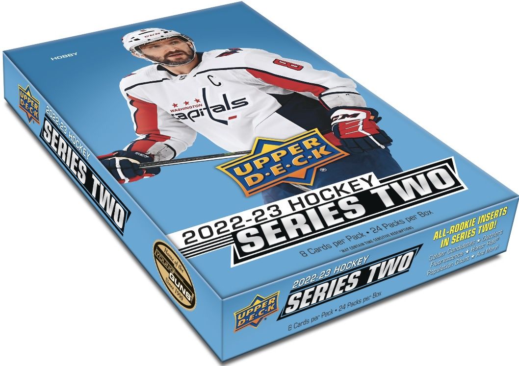 UD 2022-23 Hockey Series 2 Hobby, Format D'emballage: Boite (24 Paquets)