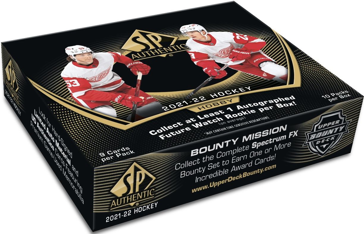 UD 2021-22 SP Authentic Hockey Hobby, Format D'emballage: Boite (10 Paquets)