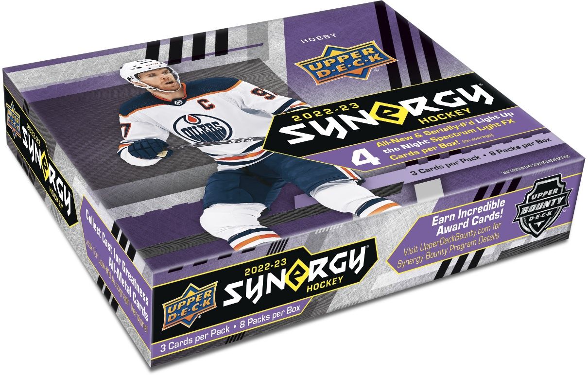 UD 2022-23 Synergy hockey Hobby, Format D'emballage: Boite (8 Paquets)