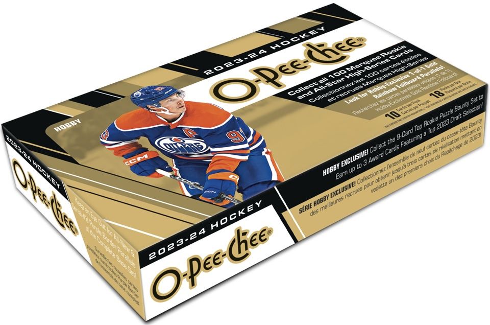 UD 2023-24 O-Pee-Chee Hockey Hobby, Format D'emballage: Boite (18 Paquets)