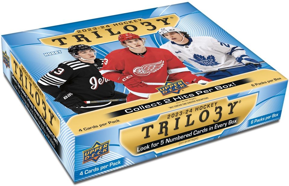 UD 2023-24 Trilogy hockey Hobby, Format D'emballage: Boite (6 Paquets)
