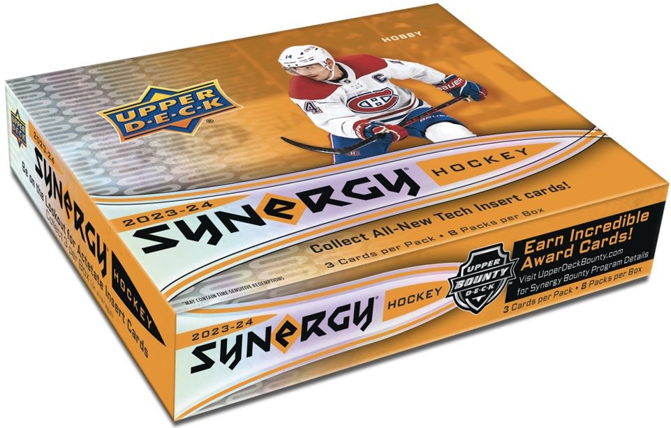 UD 2023-24 Synergy hockey Hobby, Format D'emballage: Boite (8 Paquets)