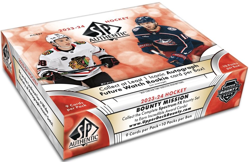 UD 2023-24 SP Authentic hockey Hobby, Format D'emballage: Boite (10 Paquets)
