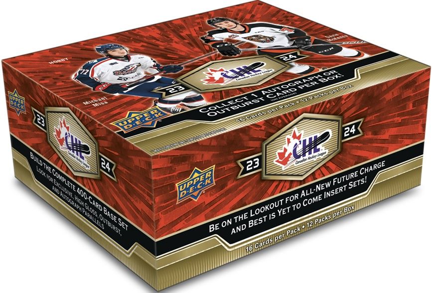 UD 2023-24 CHL Hockey Hobby, Format D'emballage: Boite (12 Paquets)