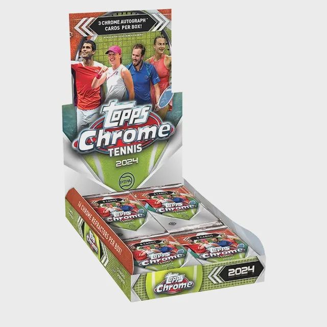 2024 TOPPS CHROME TENNIS, Format D'emballage: Boite (12 Paquets)