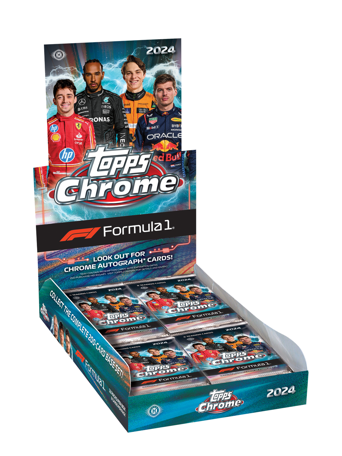 2024 Topps Chrome® Formula 1, Format D'emballage: Boite (12 Paquets)