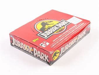 JURASSIC PARK TOPPS 1992 MOVIE TRADING CARD, Format D'emballage: Boite (36 Paquets)