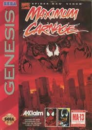 SEGA GENESIS - SPIDER-MAN VENOM MAXIMUM CARNAGE, Fini: CIB