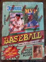 Donruss Baseball 1991 Puzzle &amp; cards (Series 2), Fini: Boite (36 Paquets)