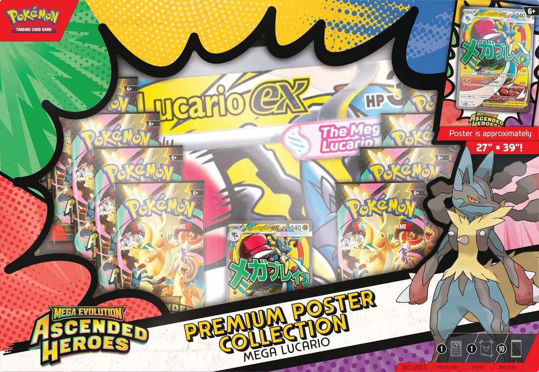 Mega evolution: Ascended heroes Premium poster collection, Variante: Mega Lucario ex