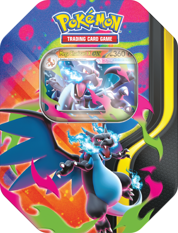 POKEMON MEGA CHARIZARD TIN, Fini: Mega Charizard X Ex