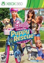 XBOX 360- Barbie &amp; her sister Puppy rescue, Format D'emballage: CIB
