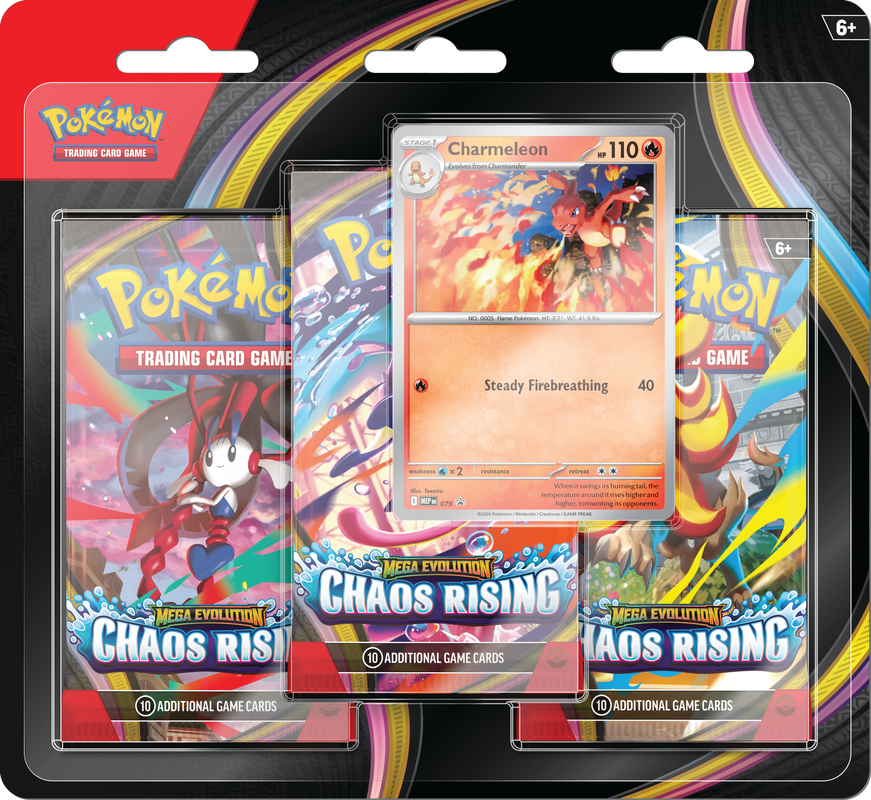 POKEMON ME04 CHAOS RISING 3PK BLISTER