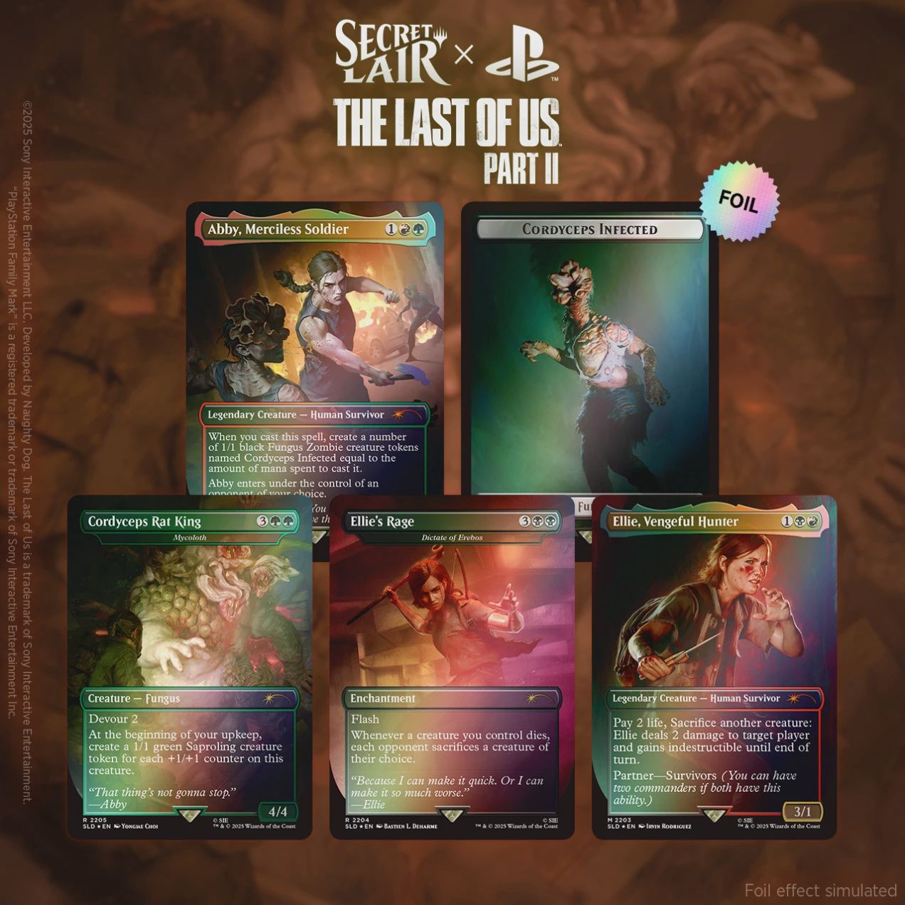 SECRET LAIR  THE LAST OF US PART II: PATH OF RETRIBUTION (Rainbow Foil Edition)