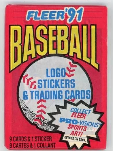 Wax pack - Baseball Fleer 91