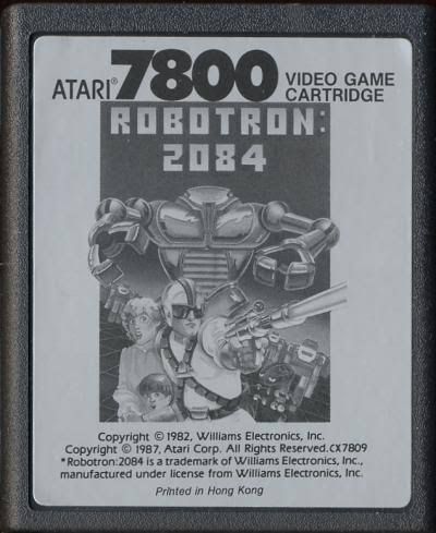 Atari 7800 - Robotron 2084, Format D'emballage: Loose