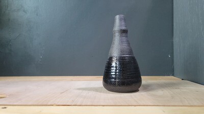 Black Gloss Ironstone Bud Vase