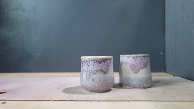 Purple Speckle Porcelain Shot Cups