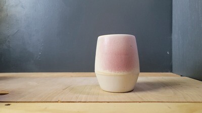 White & Blush Pink Porcelain Cup