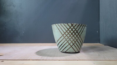 Green Rustic Intersections Ironstone Bowl