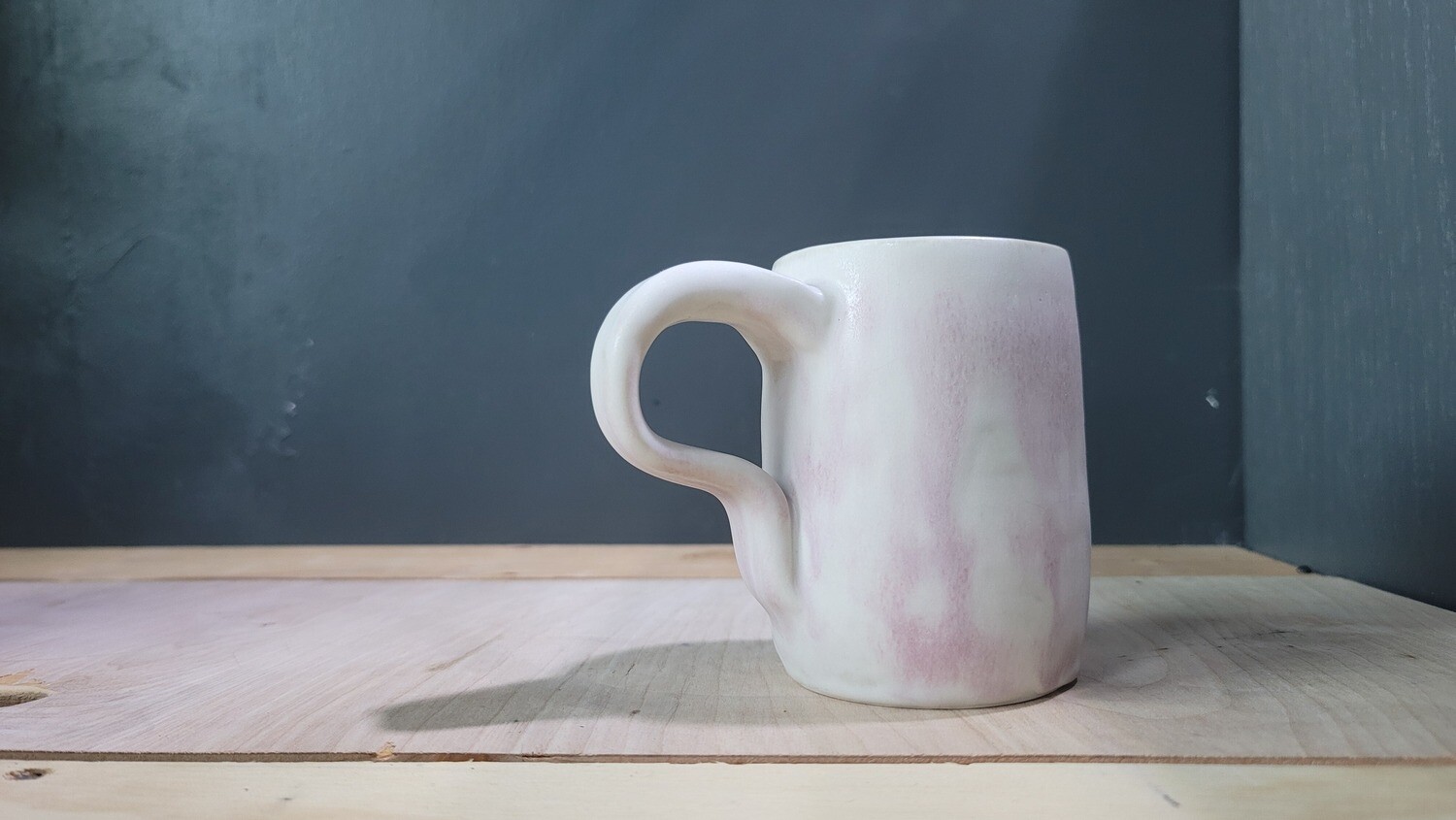 White & Pink Blush Porcelain Mug