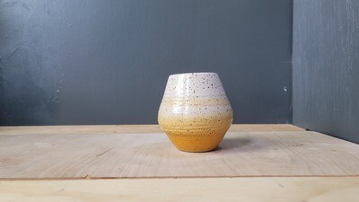 Orange & White Gradient Stoneware Cup