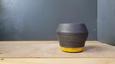 Orange Stepped Ironstone Pot