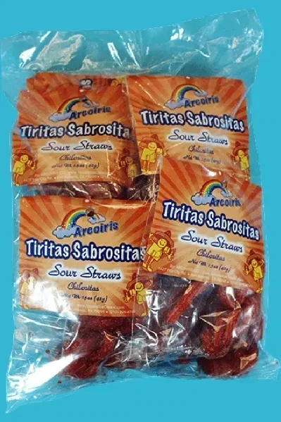 Sabrositas Spicy Sour Straws 5oz, Size: Single Tray