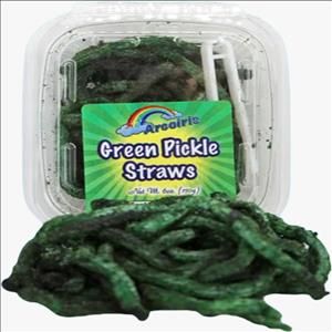 Green Pickle Straws 6oz (Single Tray)