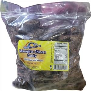 Sabrosito Chinese Candy Lemon Flavor 2 Pound Bag (Single Bag)