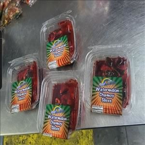Watermelon Chamoy Slices 6 oz. (Single Tray)