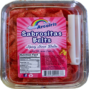 Sabrositas Belts Spicy and Sour -14 oz. Tray (Single)