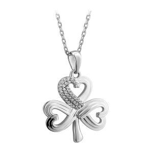SOLVAR Silver Shamrock Pendant- 46677