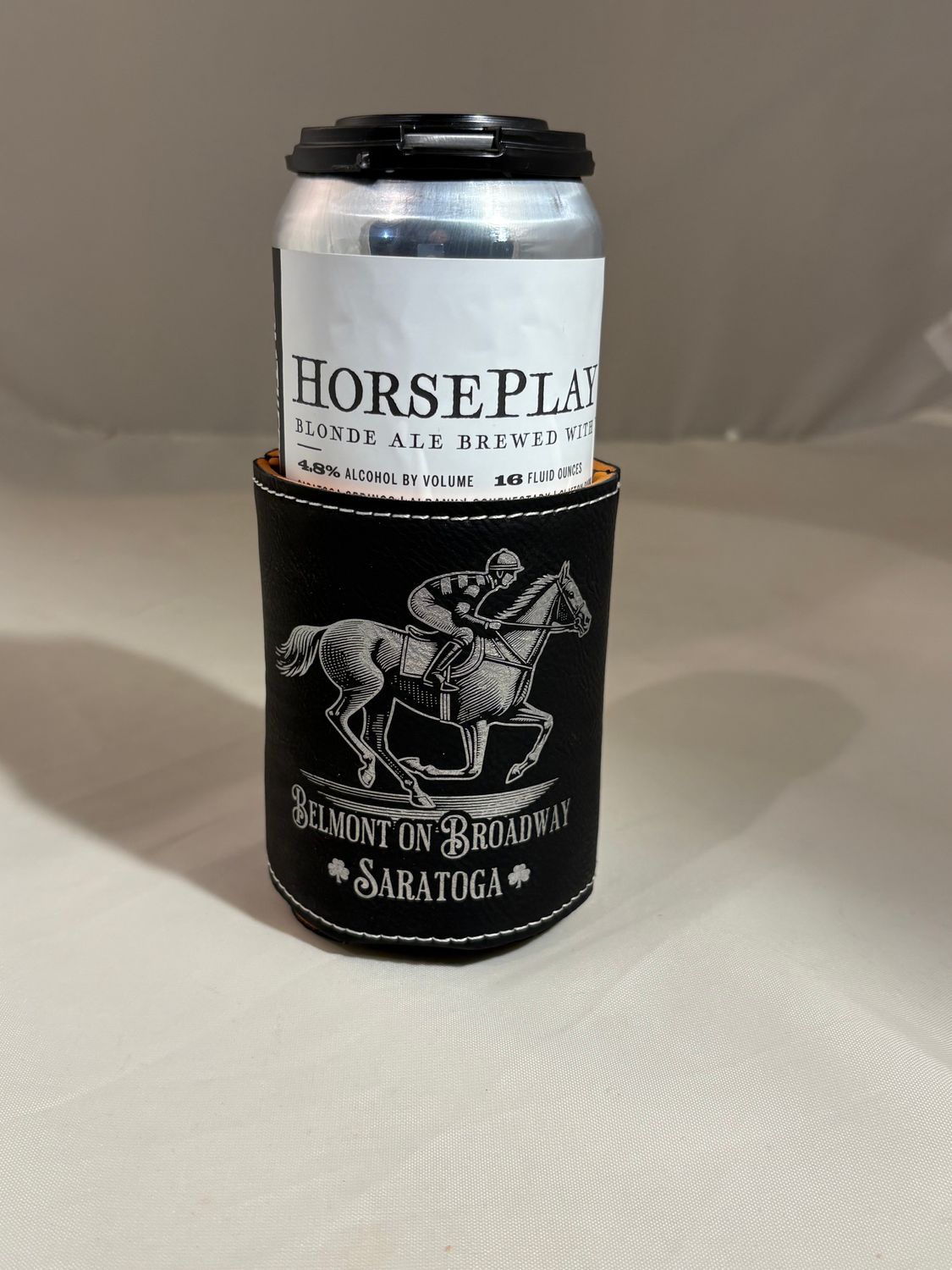 Belmont on Broadway Leatherette Koozie